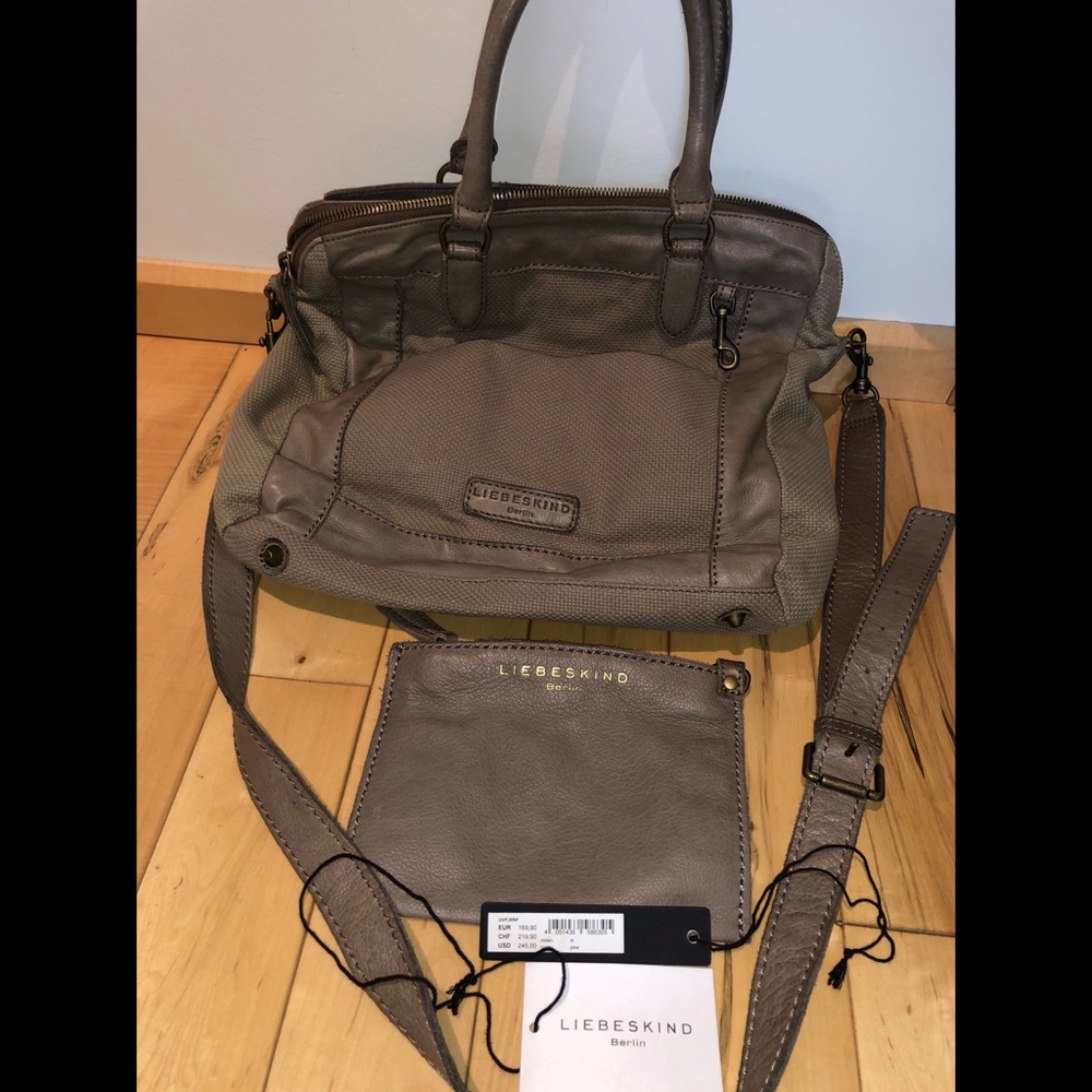 Liebeskind Berlin canvas and leather tote bag